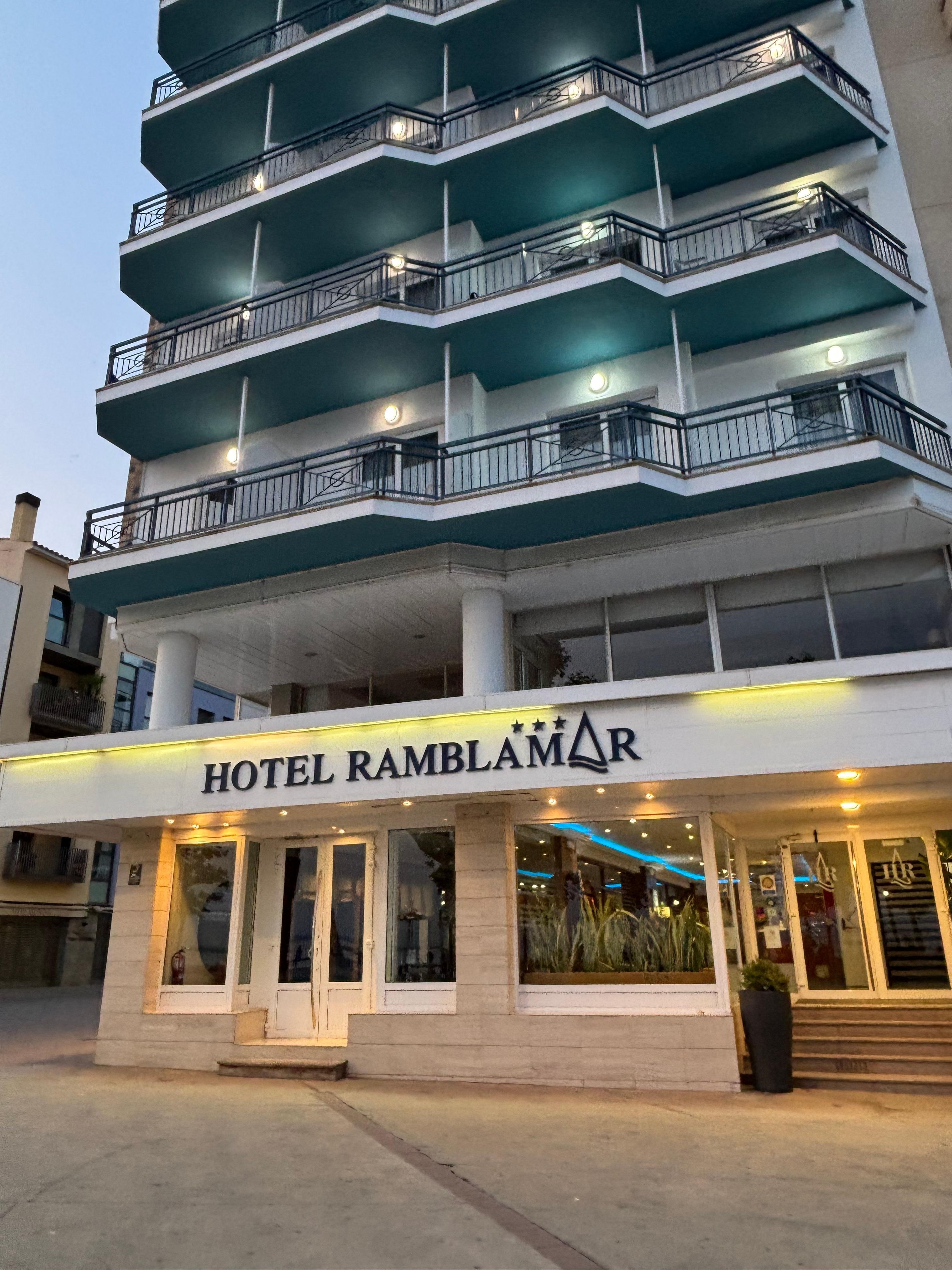 The front of the hotel. 