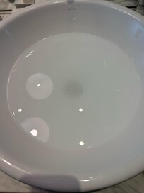 Clogged, slow draining sink.