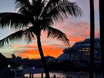 Sunset view from our balcony