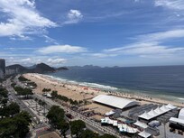 Copacabana beach view from the roof top terrace