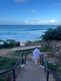 Stairs down to Kapalua Beach