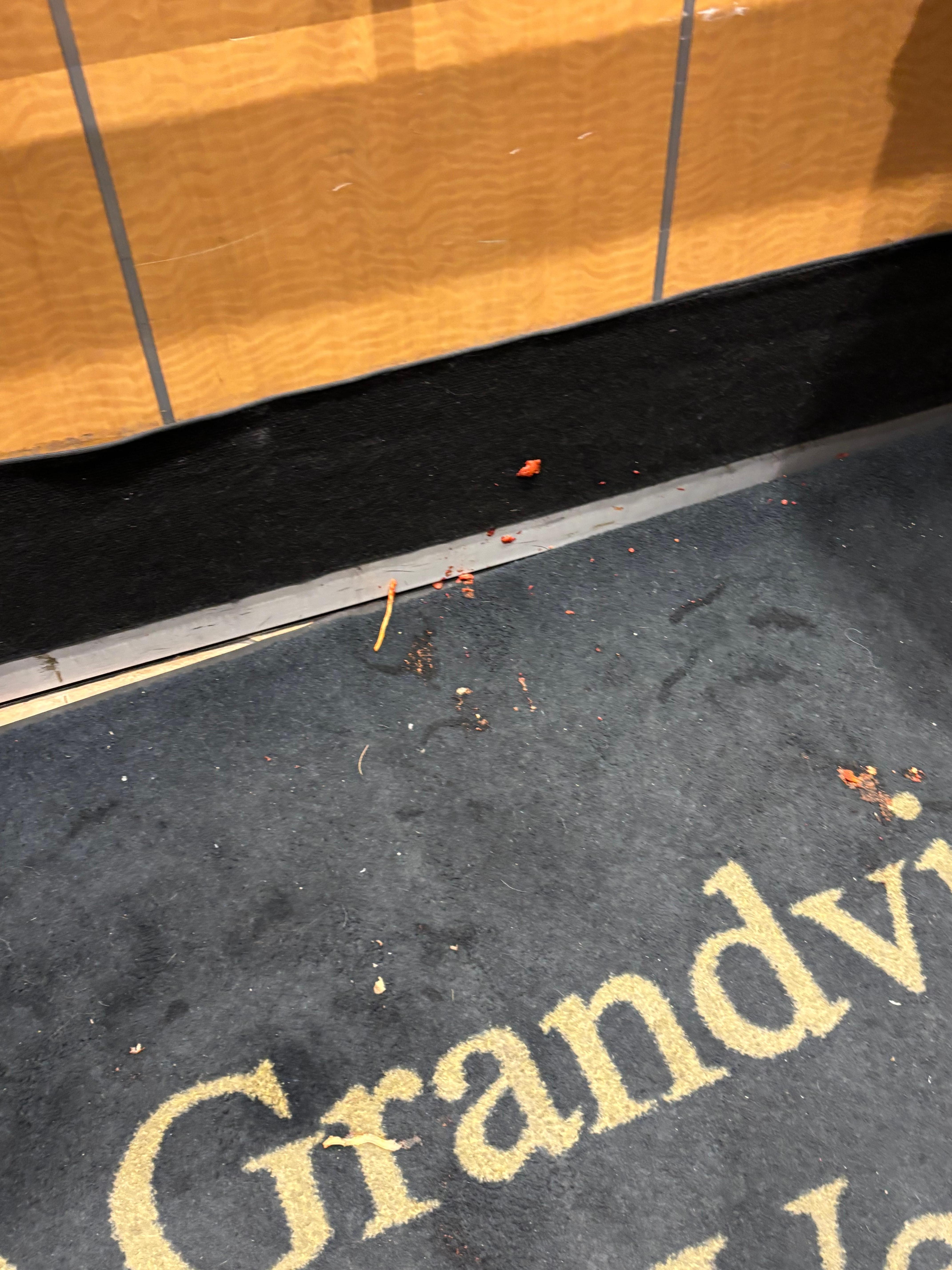 The elevator was disgusting. 