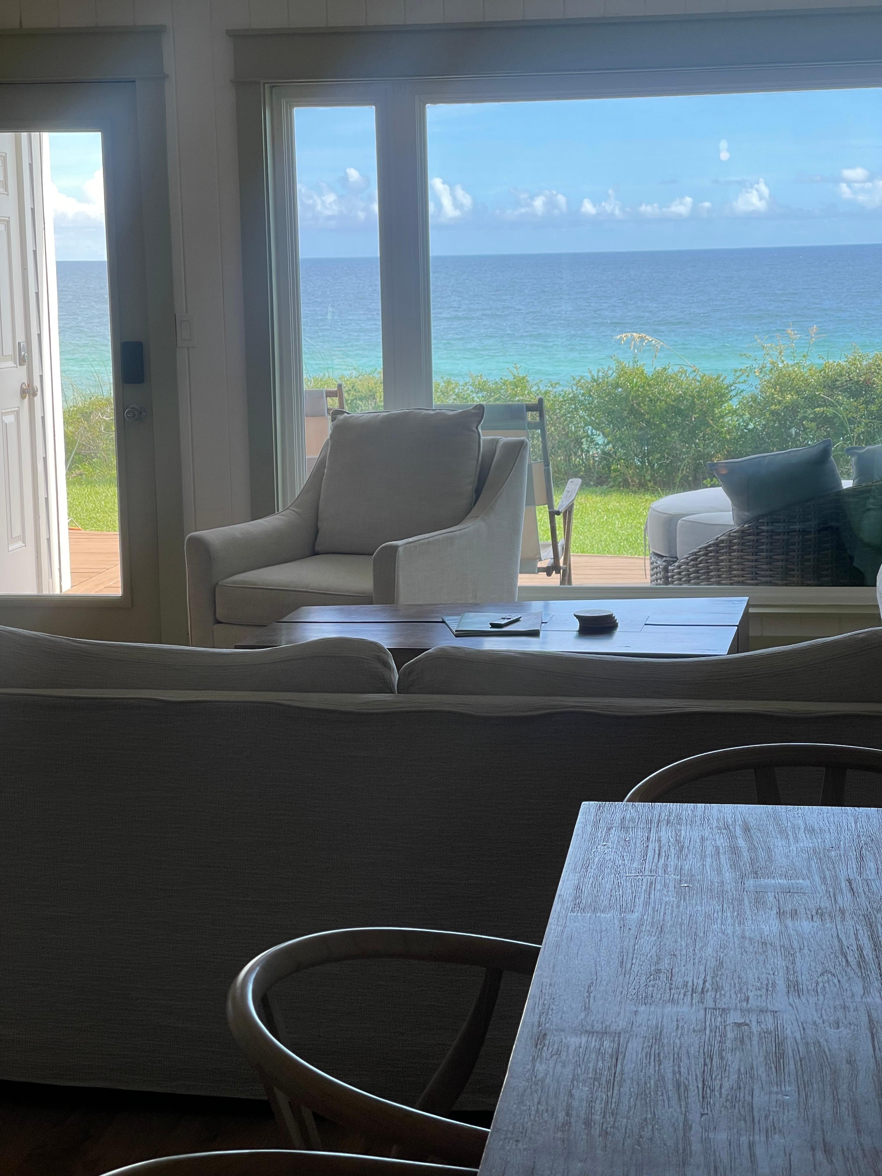 View as soon as you walk in the front door.