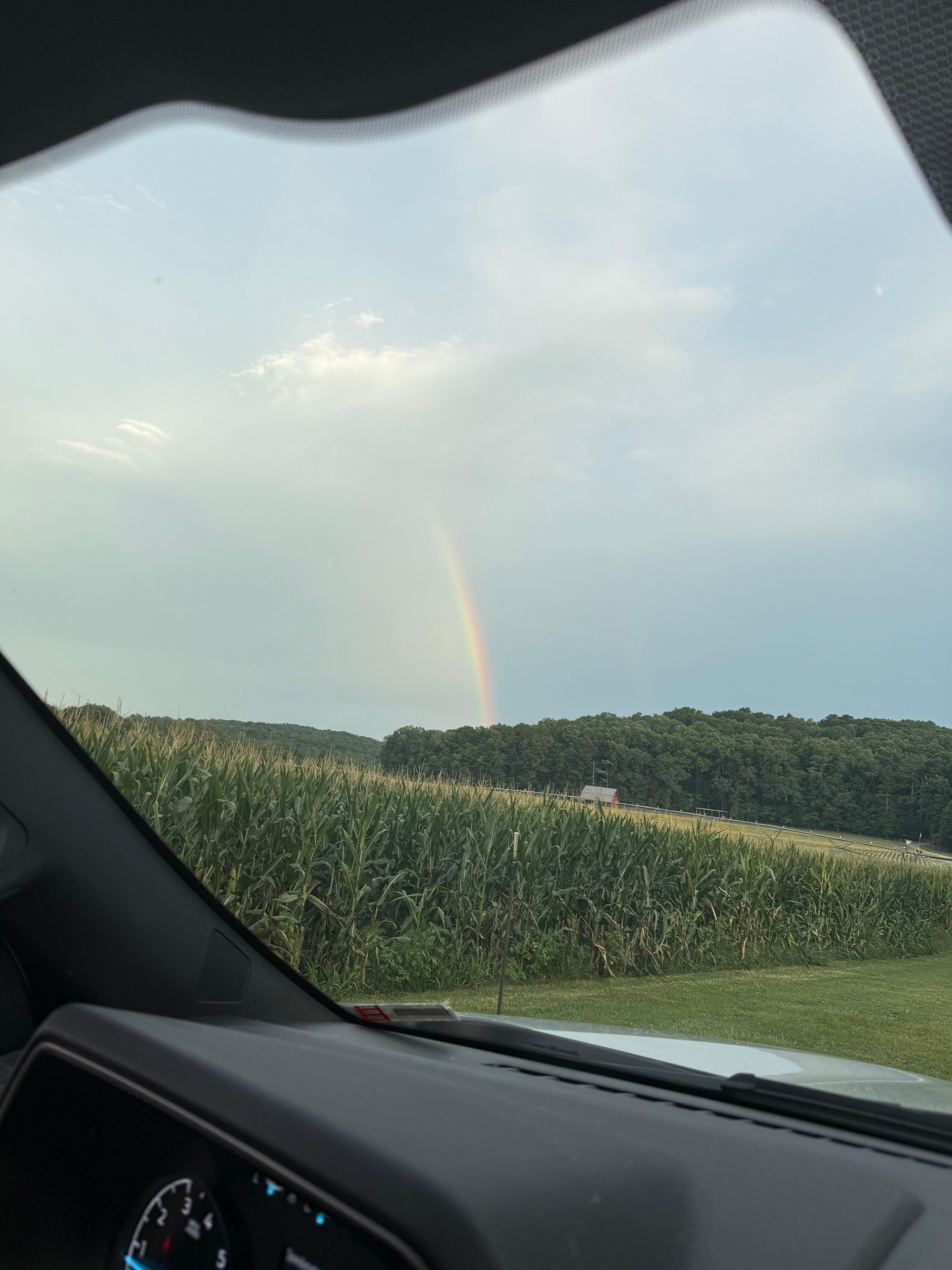 We were met with a rainbow. 