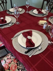 Closeup of place setting