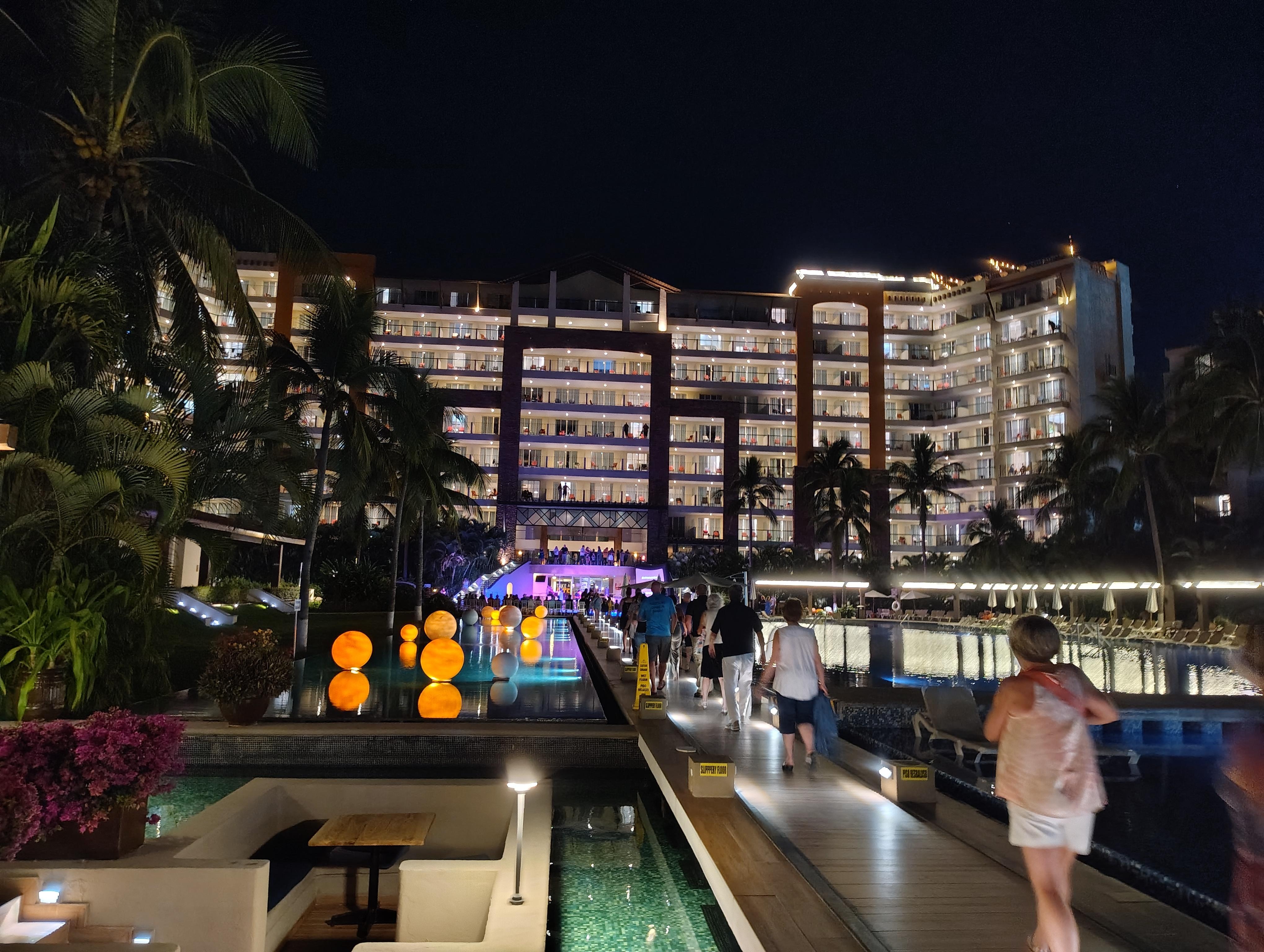 The resort at night