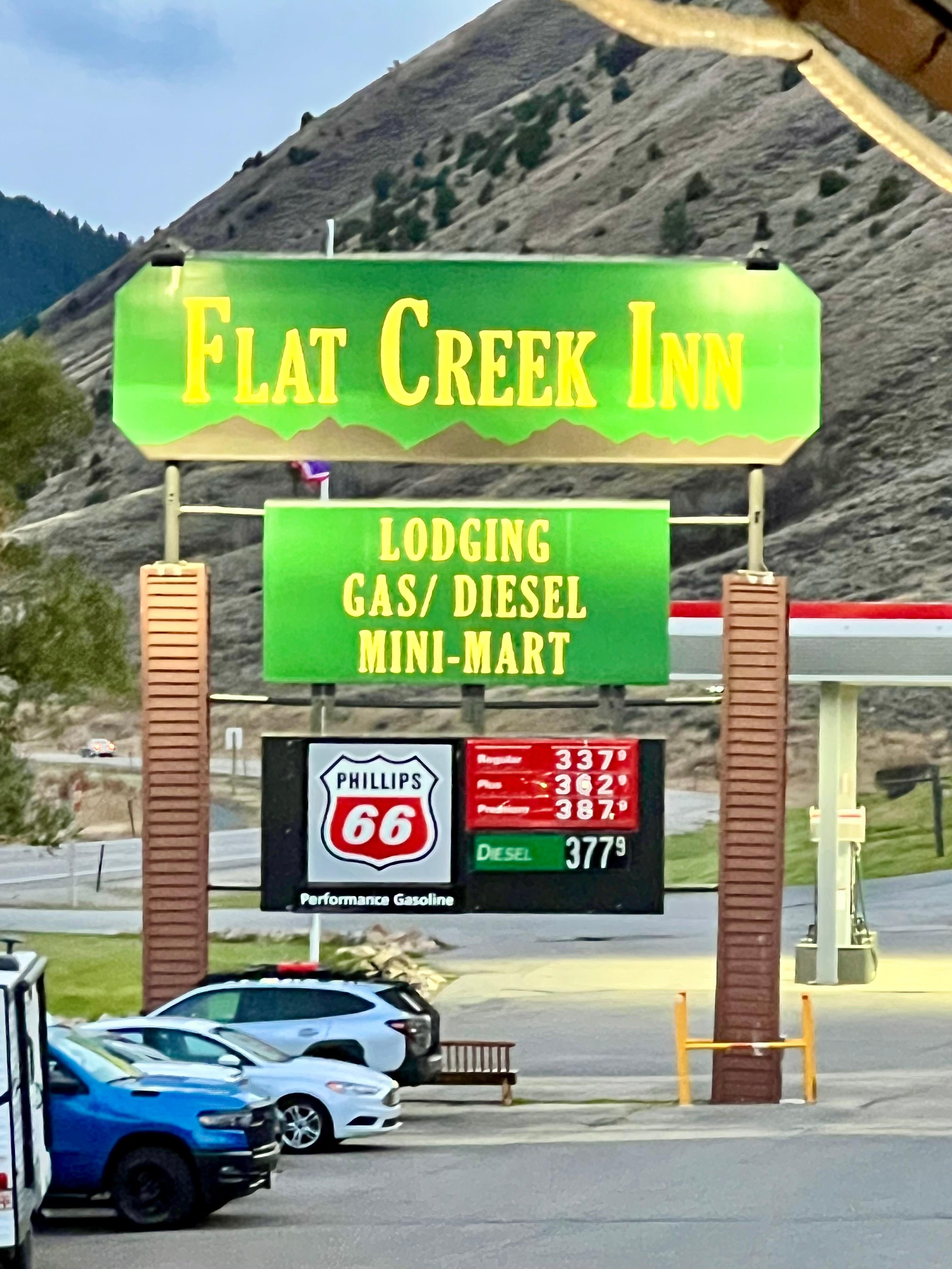 Well lit, clean and convenient gas station and store.