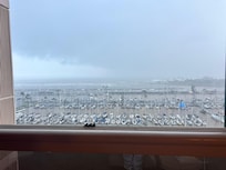 View from room, windows can open.