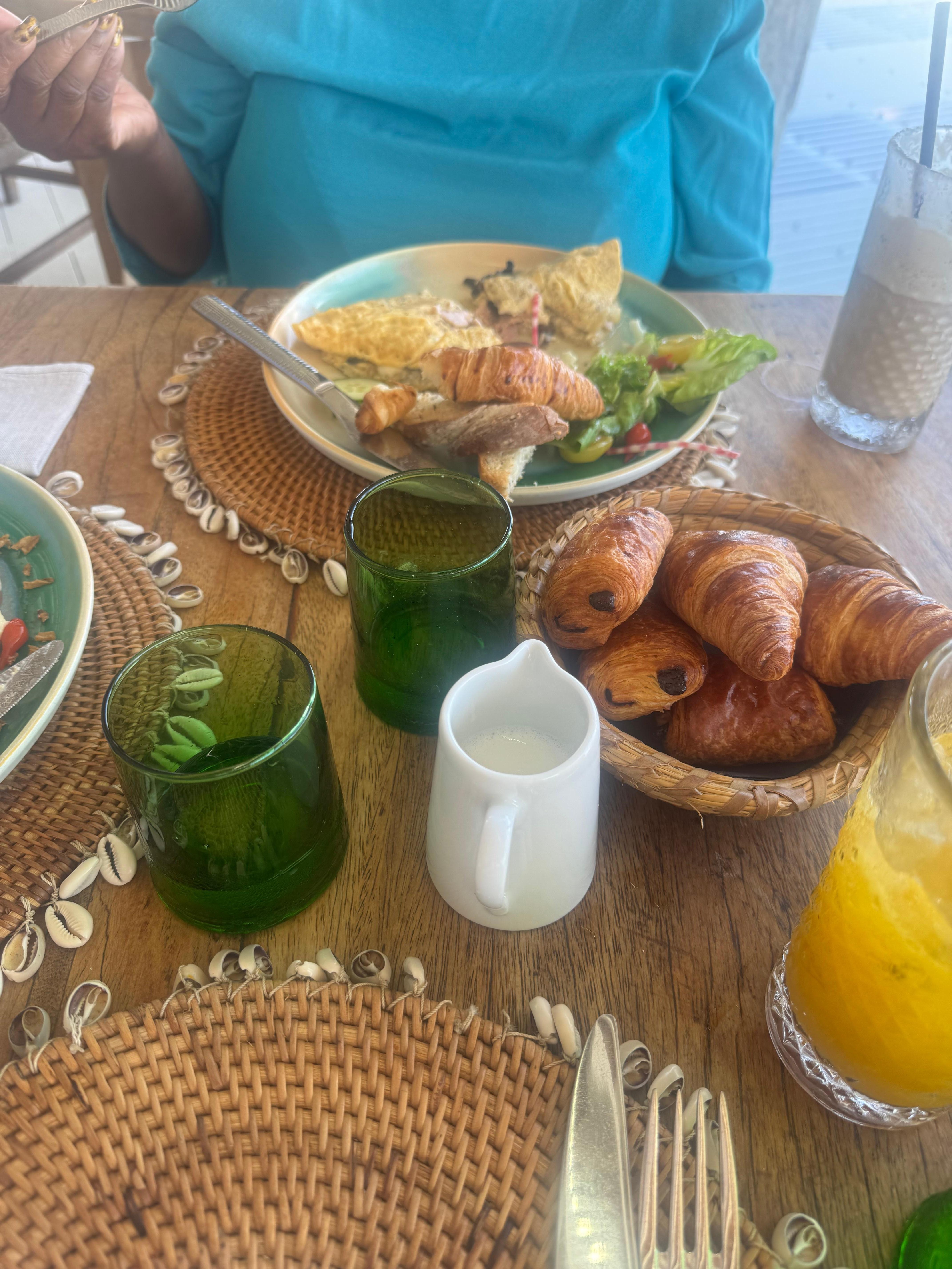 The breakfast included 