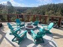 The deck with the view of the creek