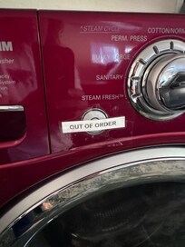 Broken washer and dryer. Originally posted as solo pic of washer and dryer in Rental photos but removed after I complained like they were never on the site.