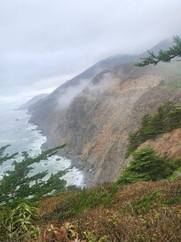 Looking north along the cliff.