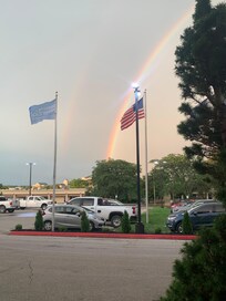 Beautiful rainbow at the hotel