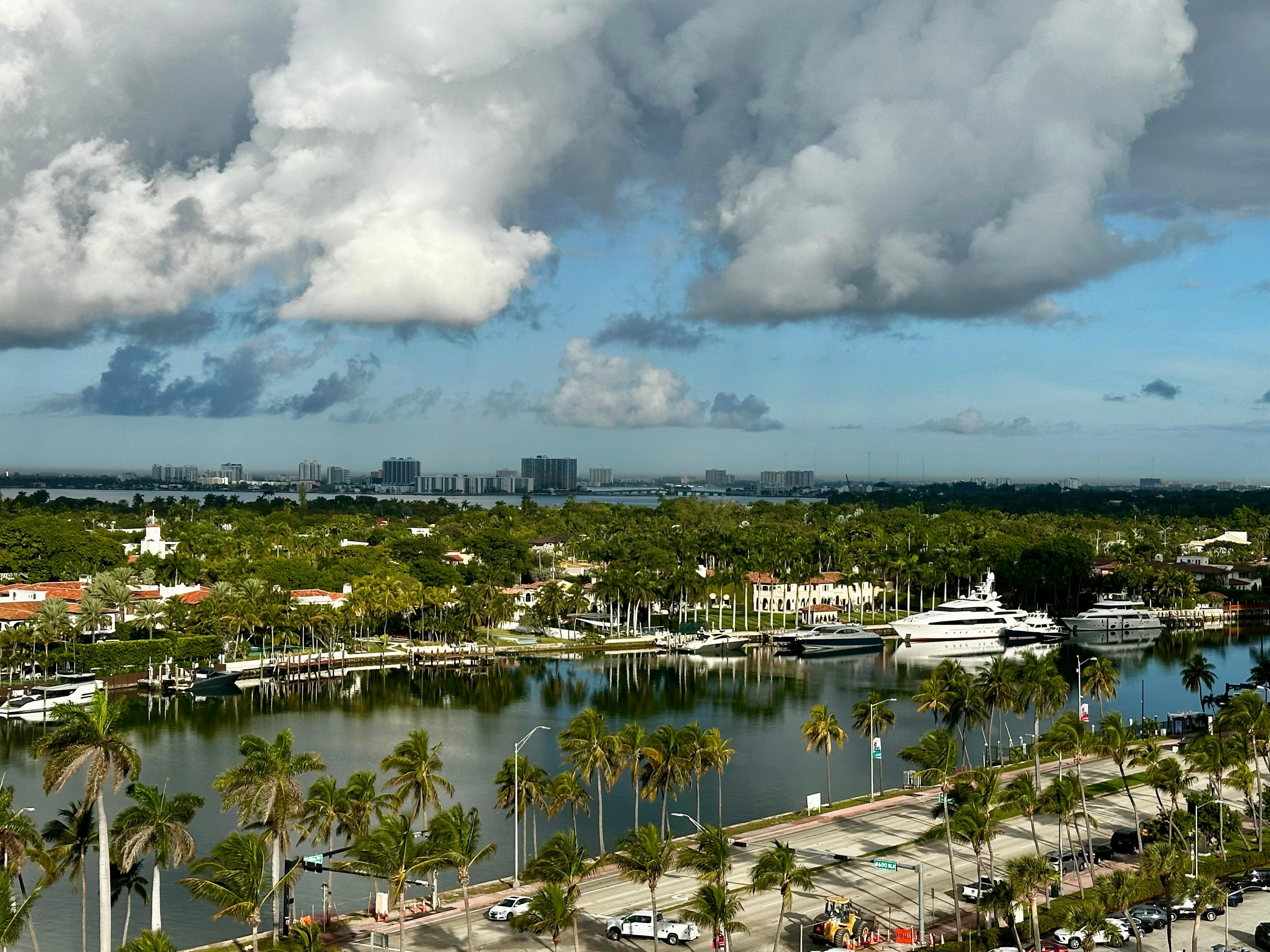 The view from the other side of our baiting in the morning