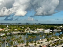 The view from the other side of our baiting in the morning