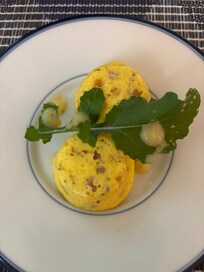 Egg bites as first course of our breakfast