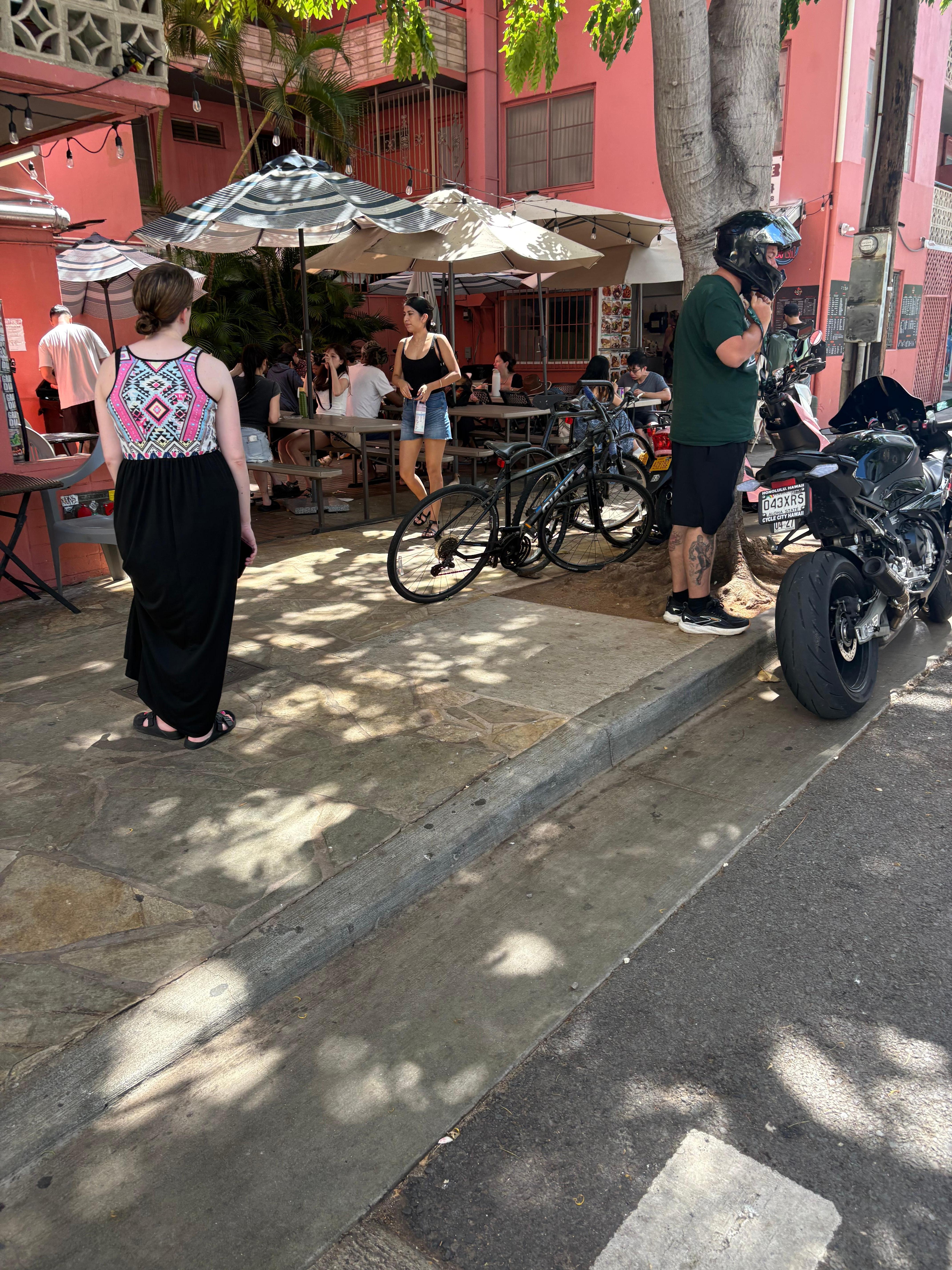 Hotel food sitting area with great people 