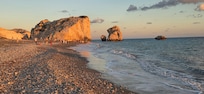 Sunset at Aphrodite's Rock...only about 15 mins drive away
