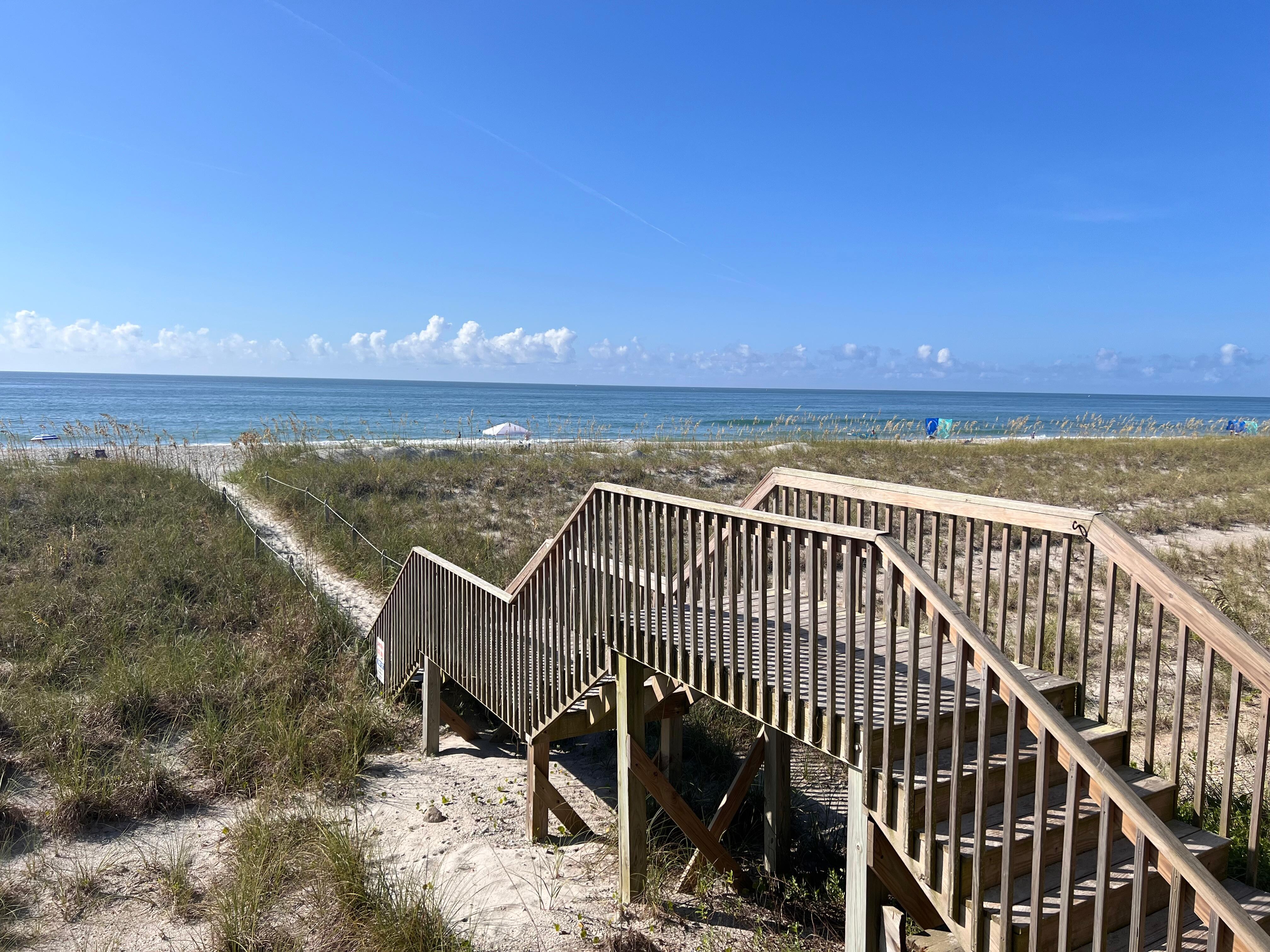 Access to the beach. Foto taken from out balcony.