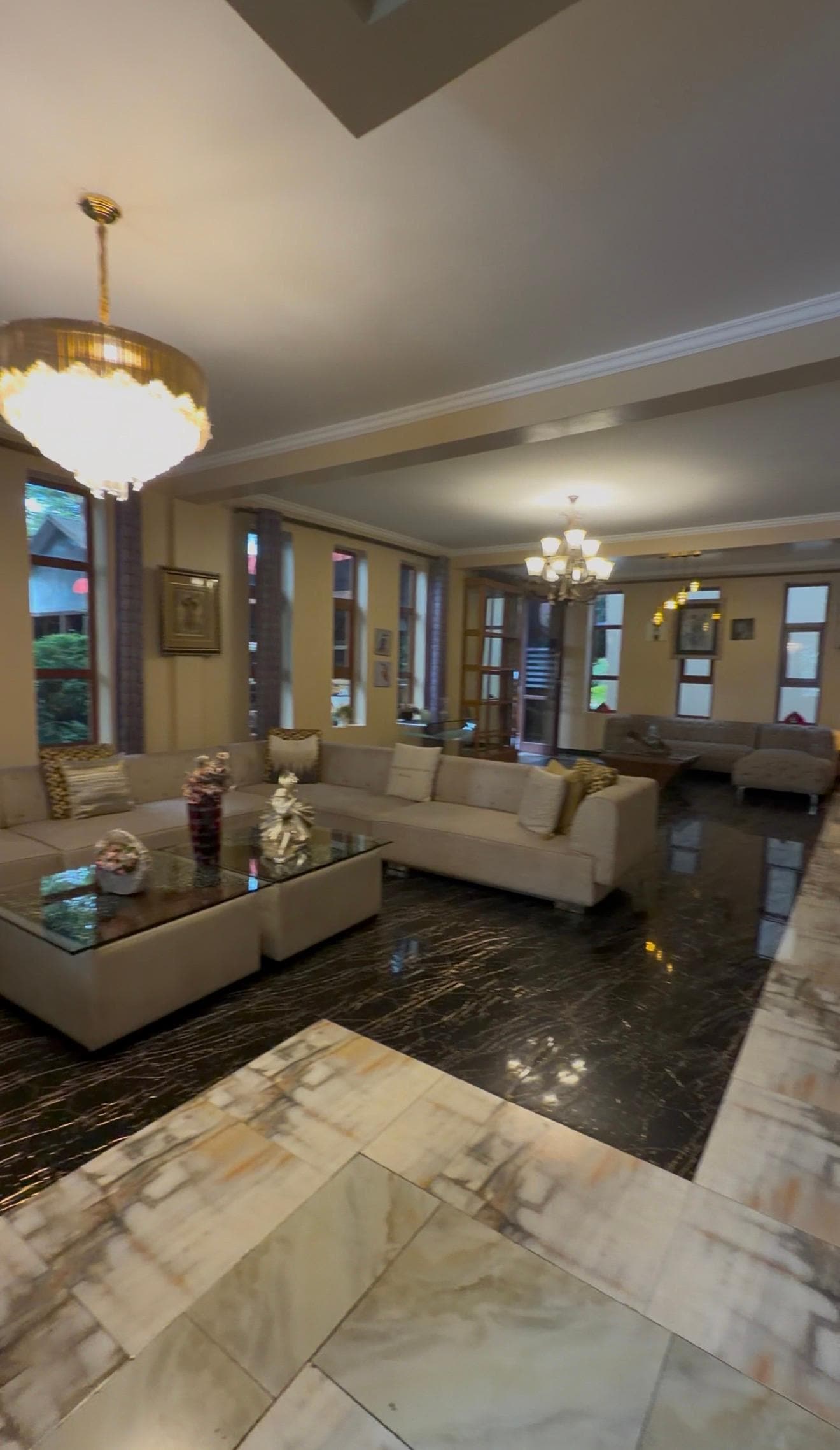 beautiful lobby sitting area