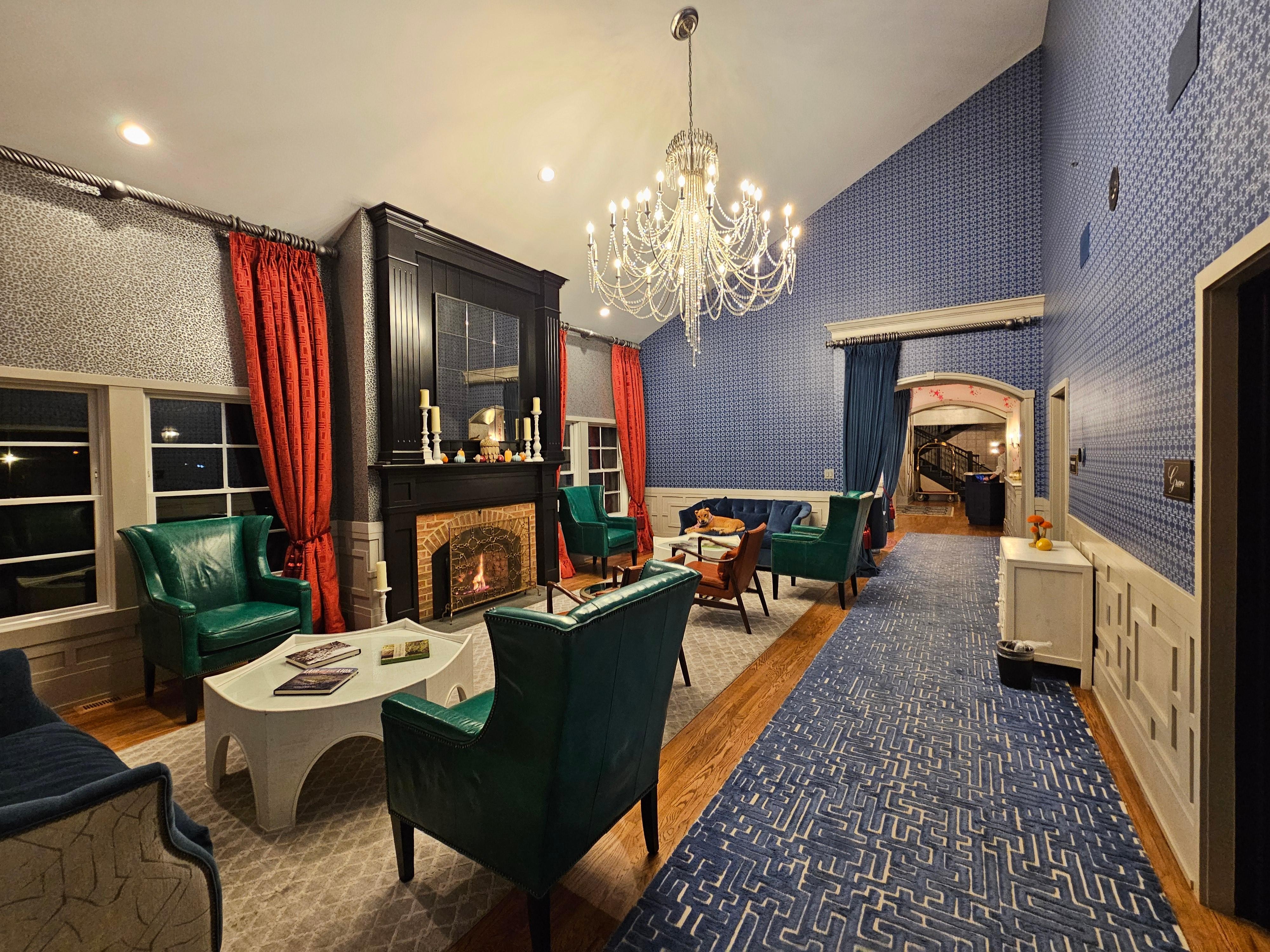 The cat on the couch...nice touch