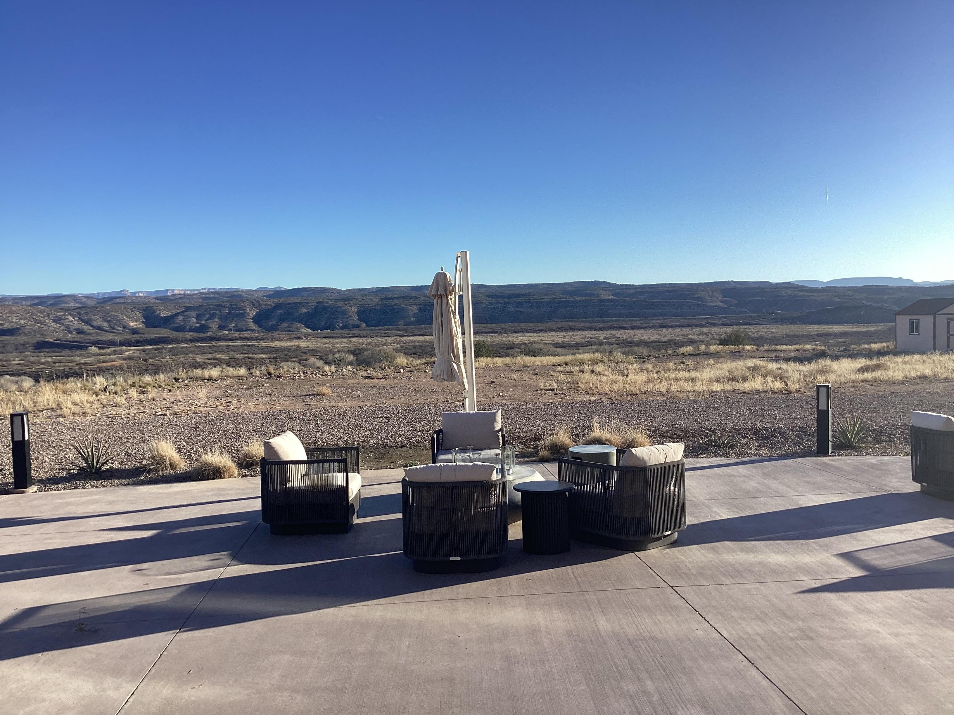 February morning view from rear patio