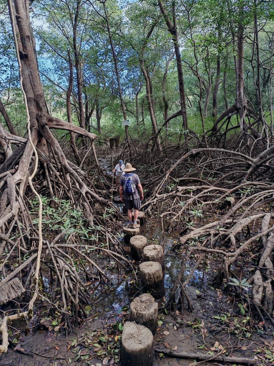 Hiking the reserve with Gabriella.