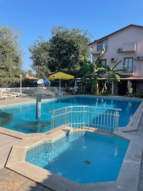 The hotel pool