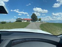 Entering the driveway of the property