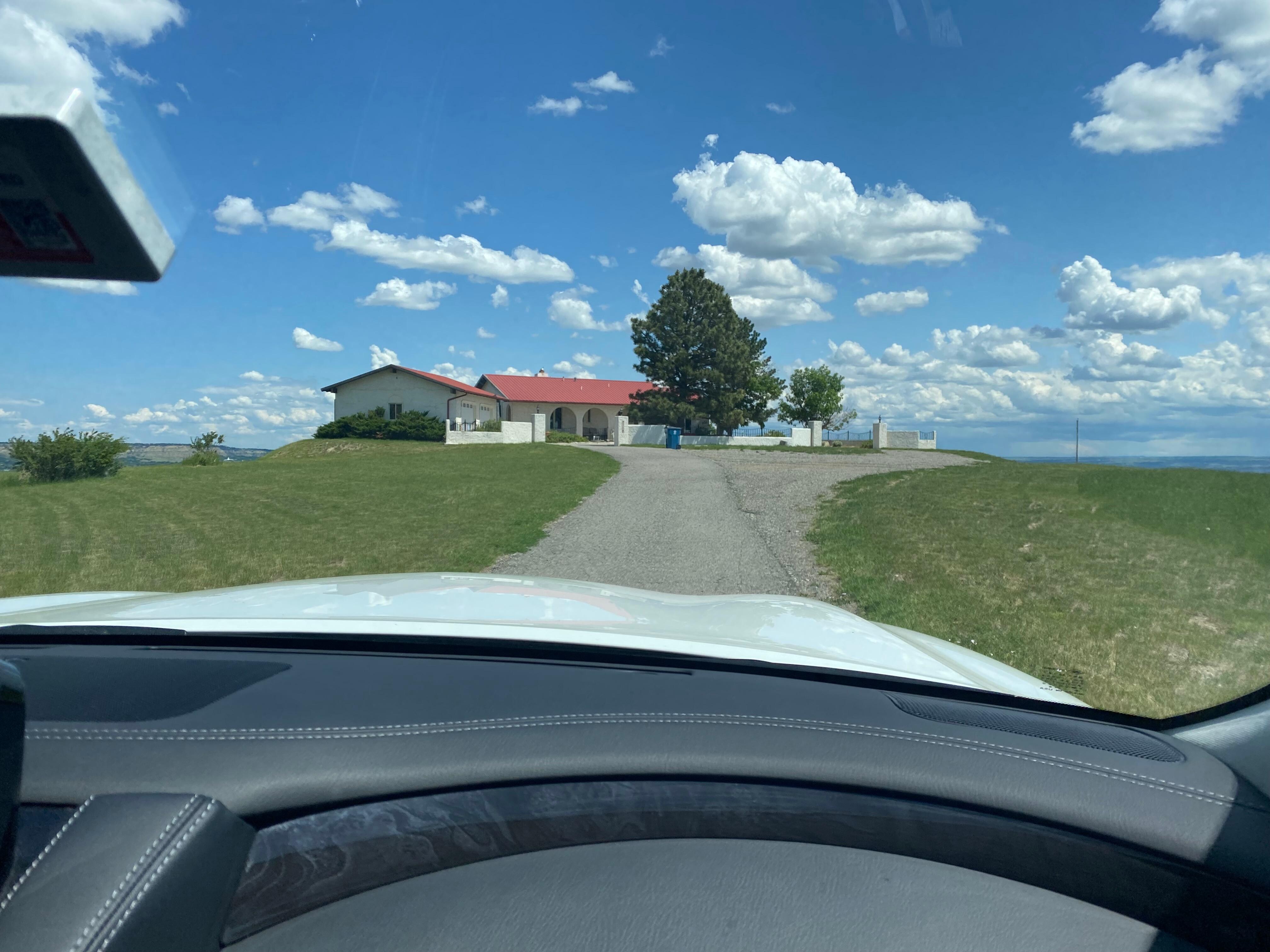 Entering the driveway of the property