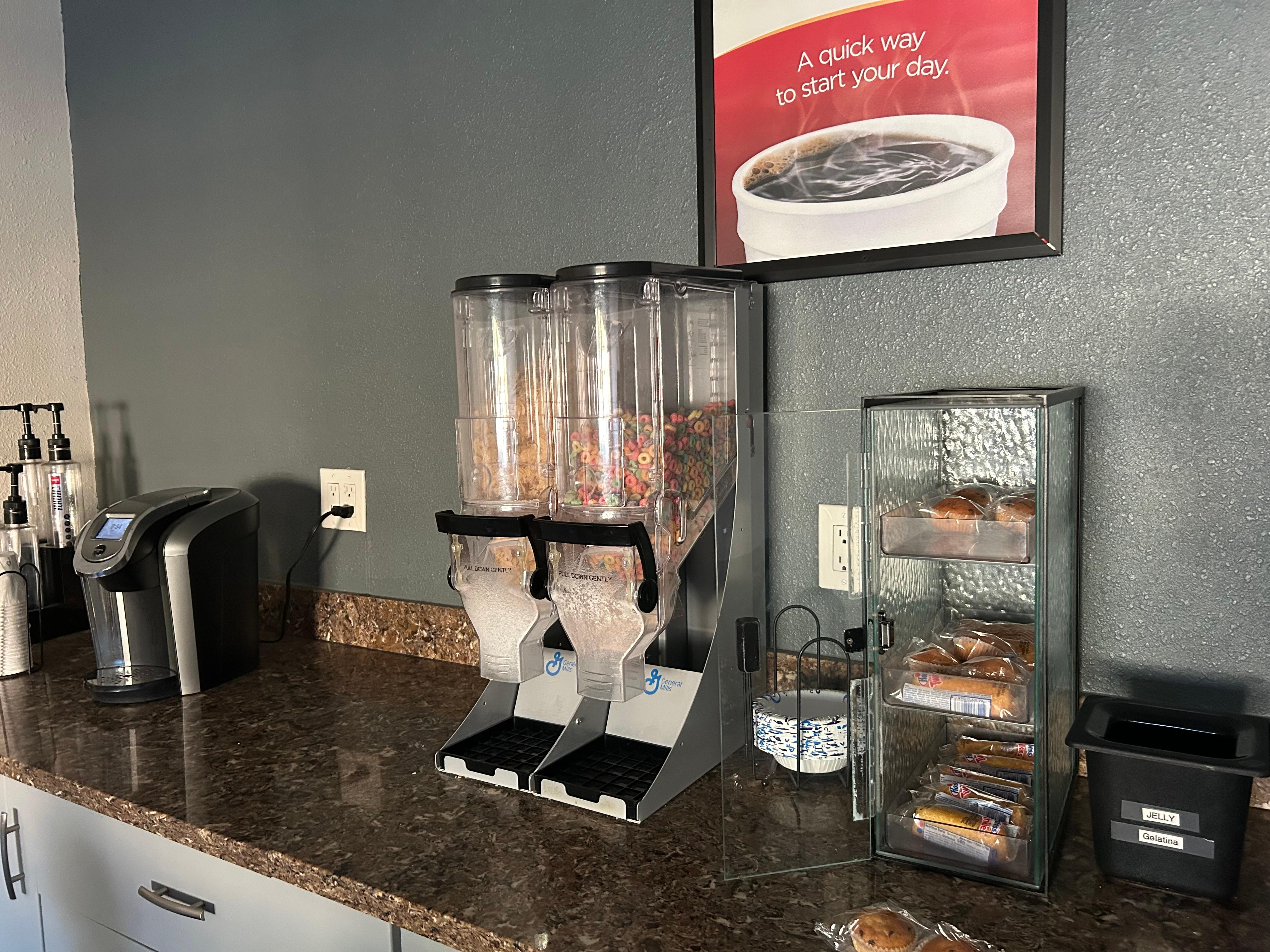 Cereal no milk just water and creamer for coffee