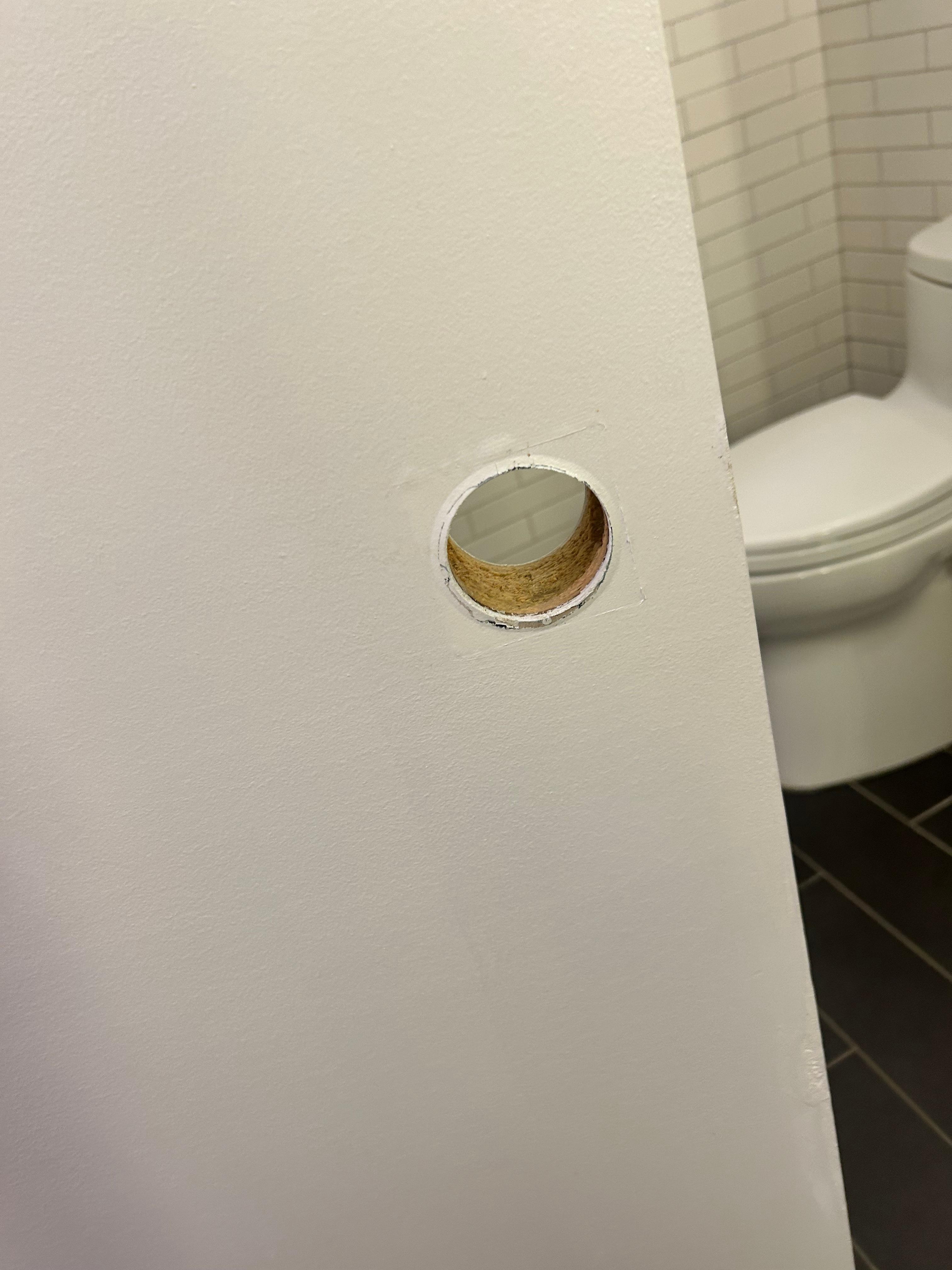 No handle on bathroom door