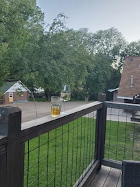Loved the deck, #12, photo shows fire pit and picnic area