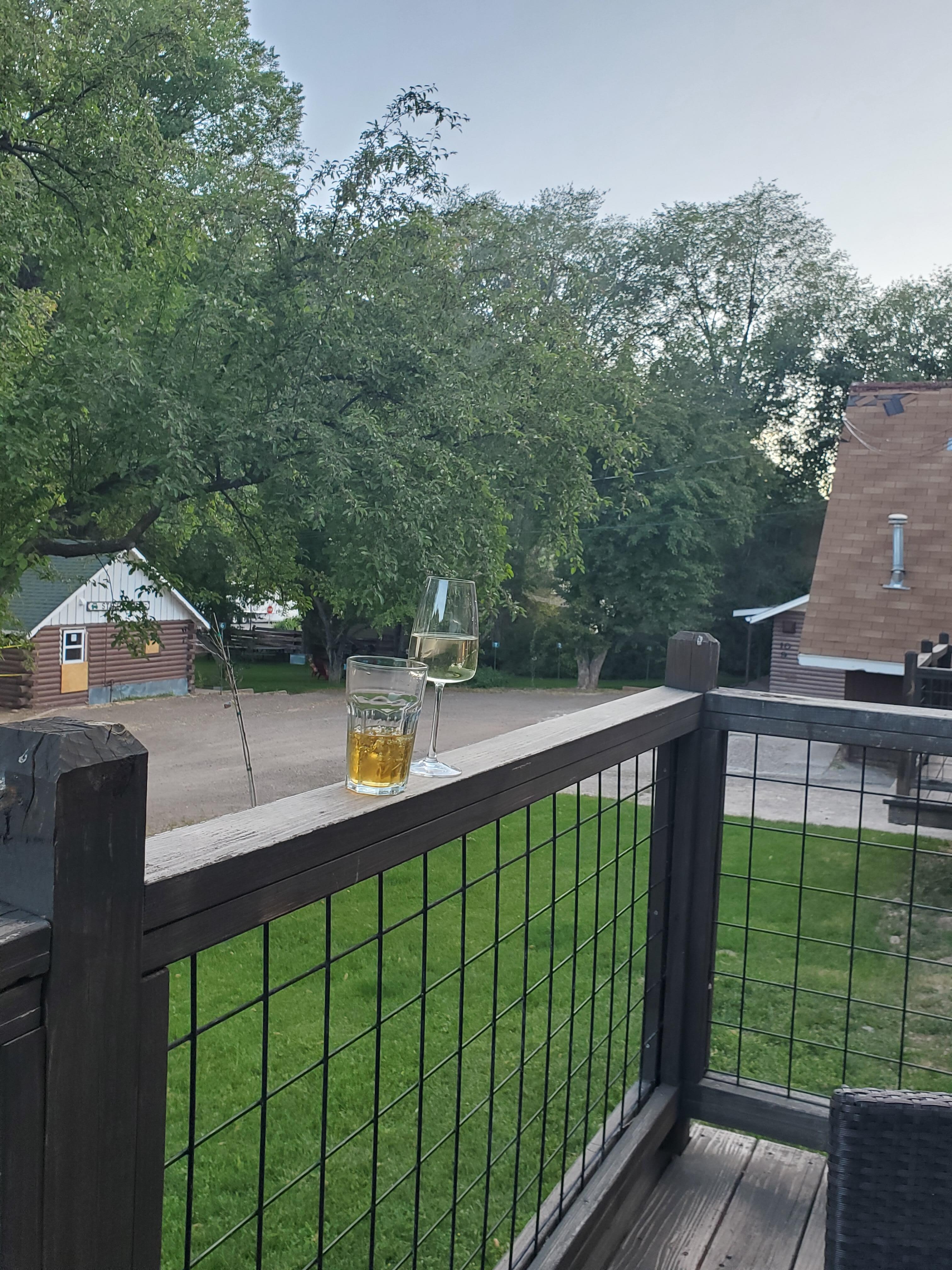 Loved the deck, #12, photo shows fire pit and picnic area