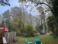 View from camper looking at parking pad.