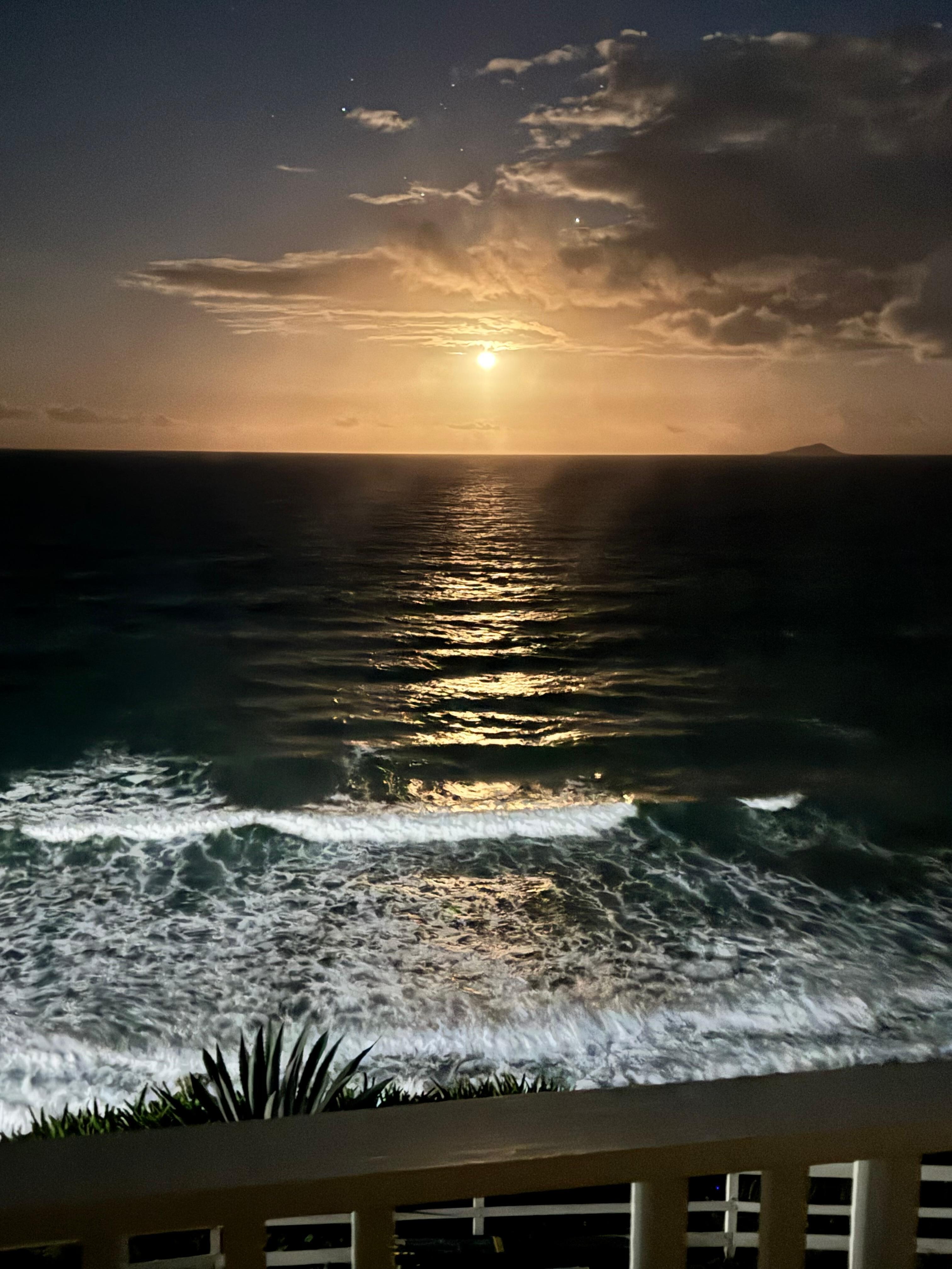 Moonlight view from the condo