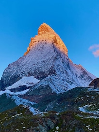 Matterhorn at sunrise. View from the balcony.