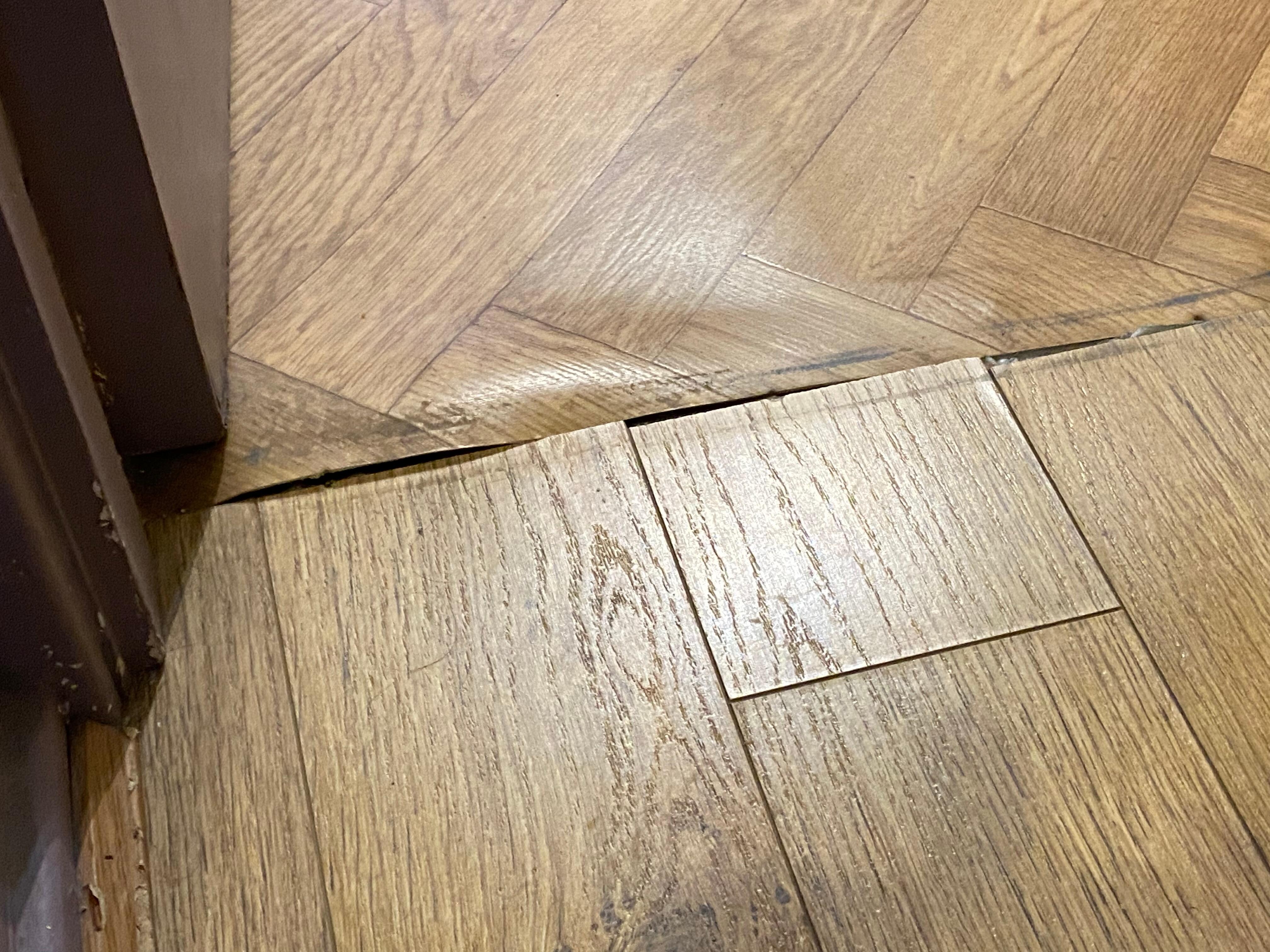 Flooring badly fitted 