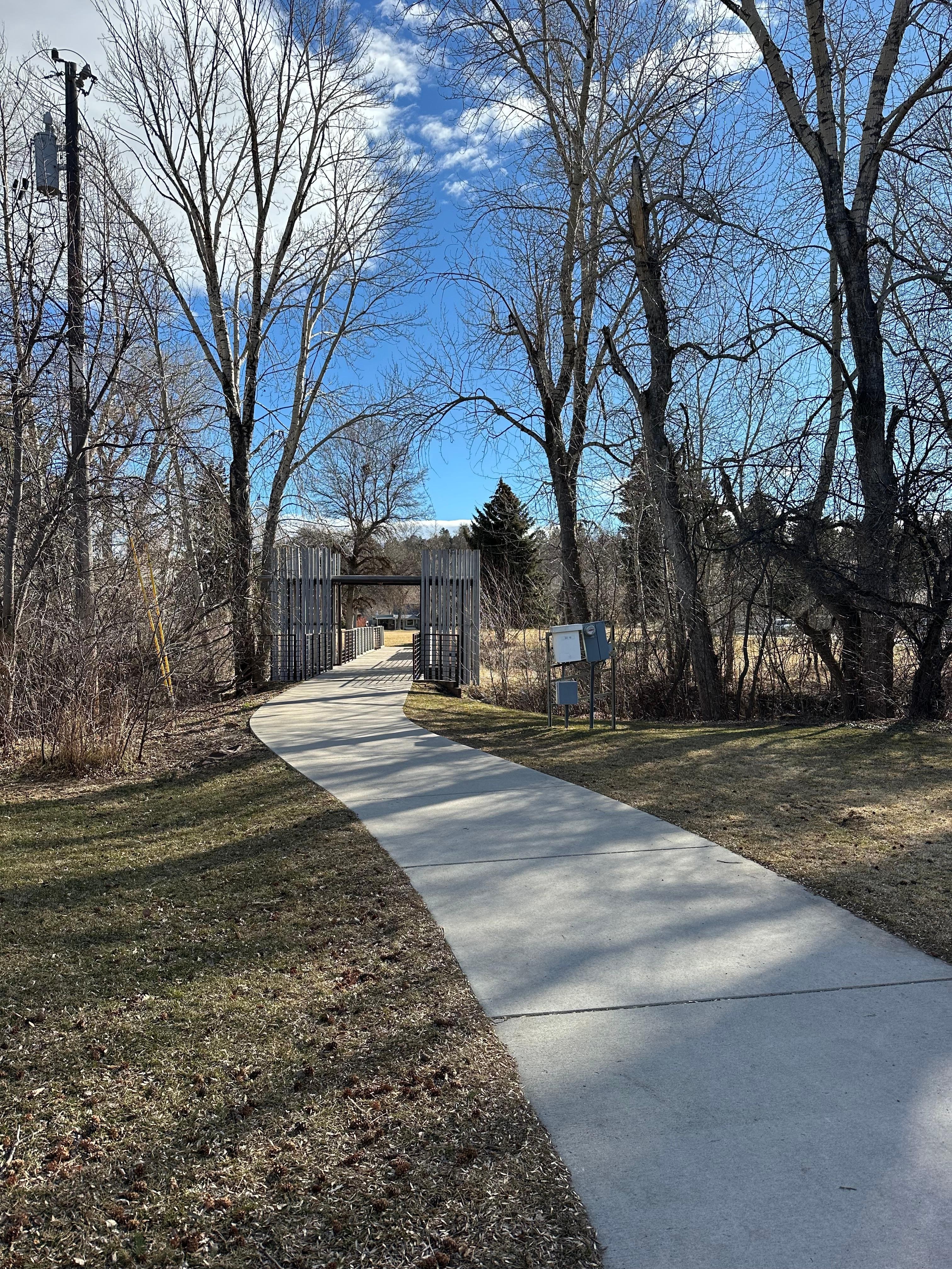 Adjacent path/bridge to the park