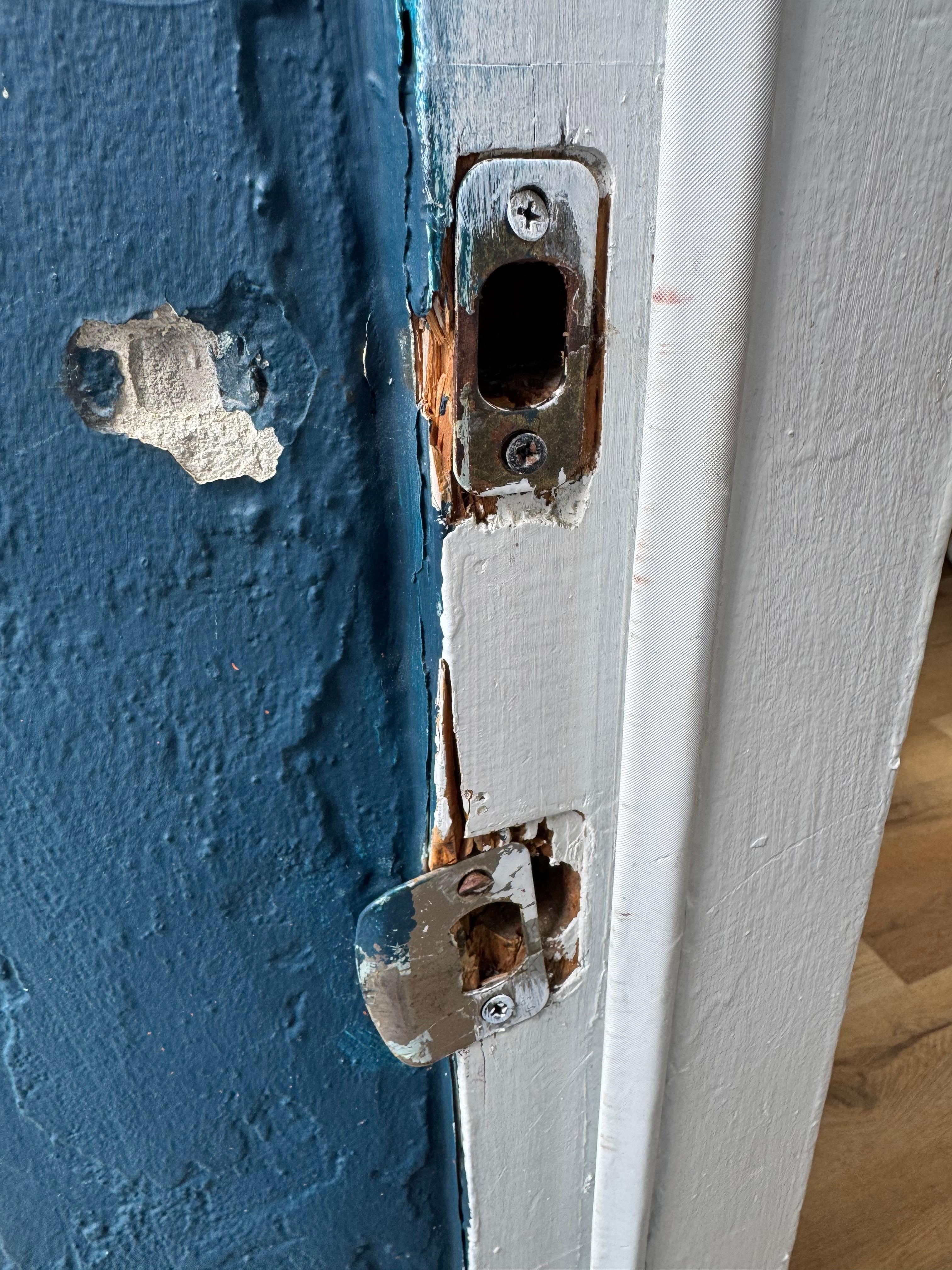 Looks like someone has tried to get in in the past 