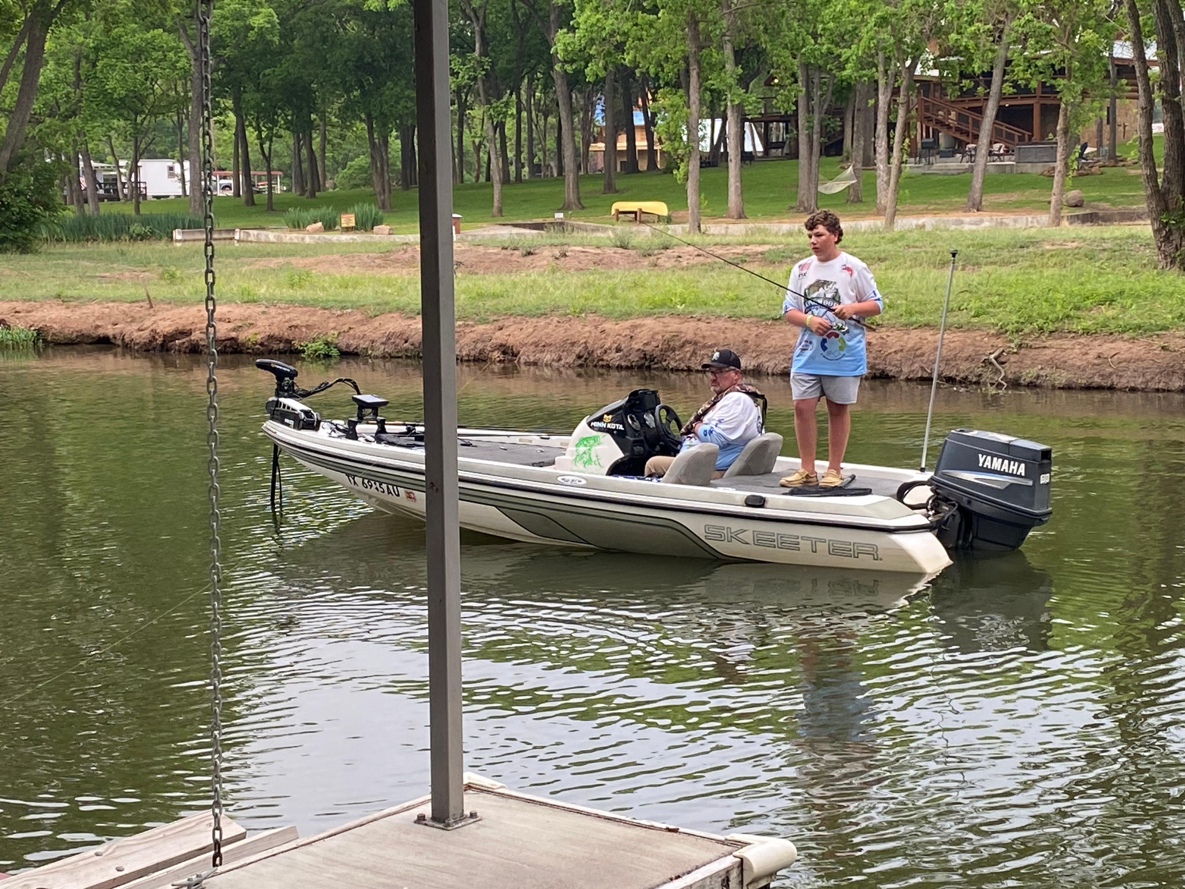 Back yard fishing.
