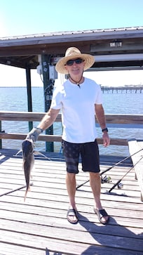 Caught and released large catfish and 3 sharks! Super fun!