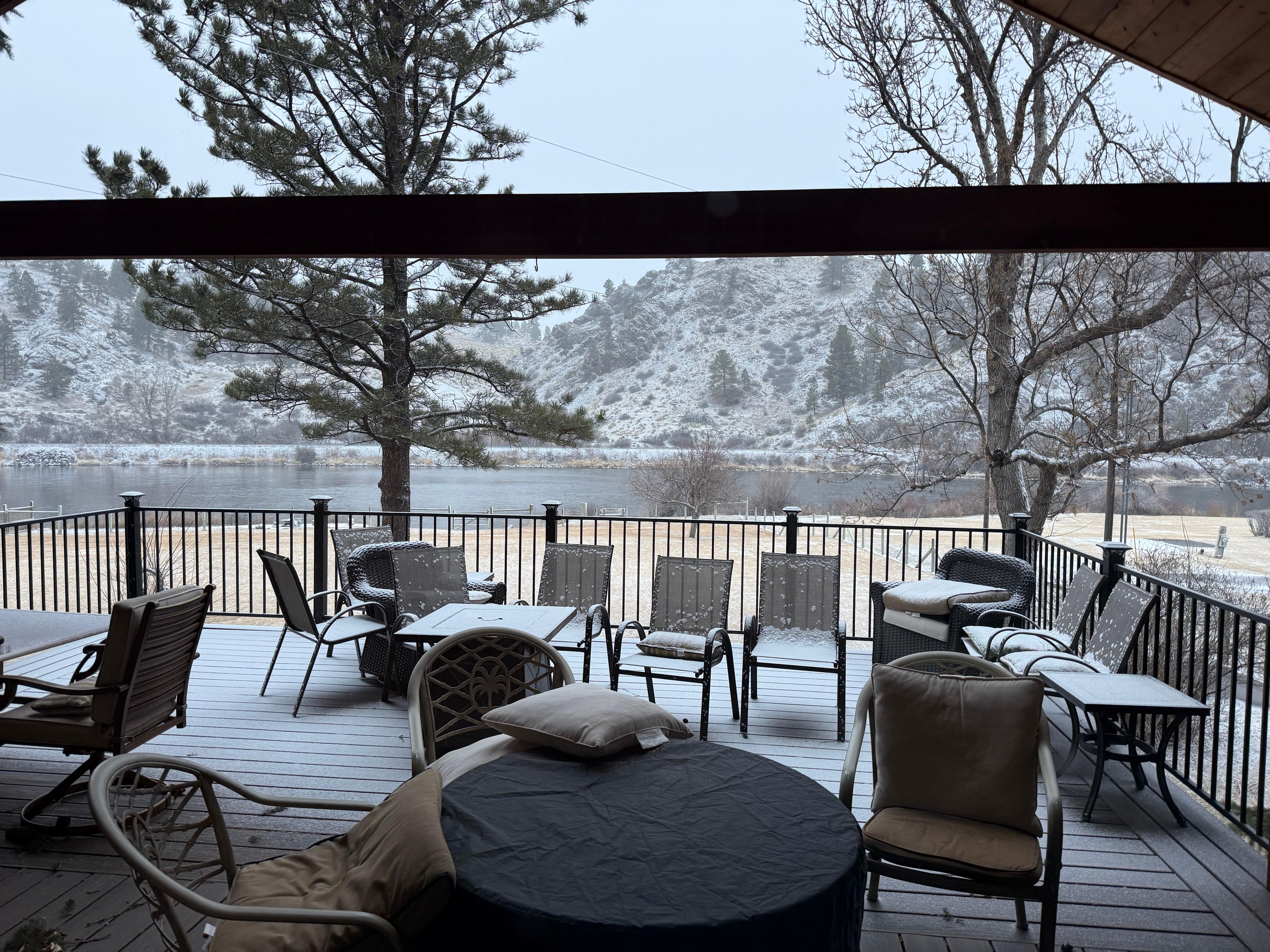 Our postcard view from back of house