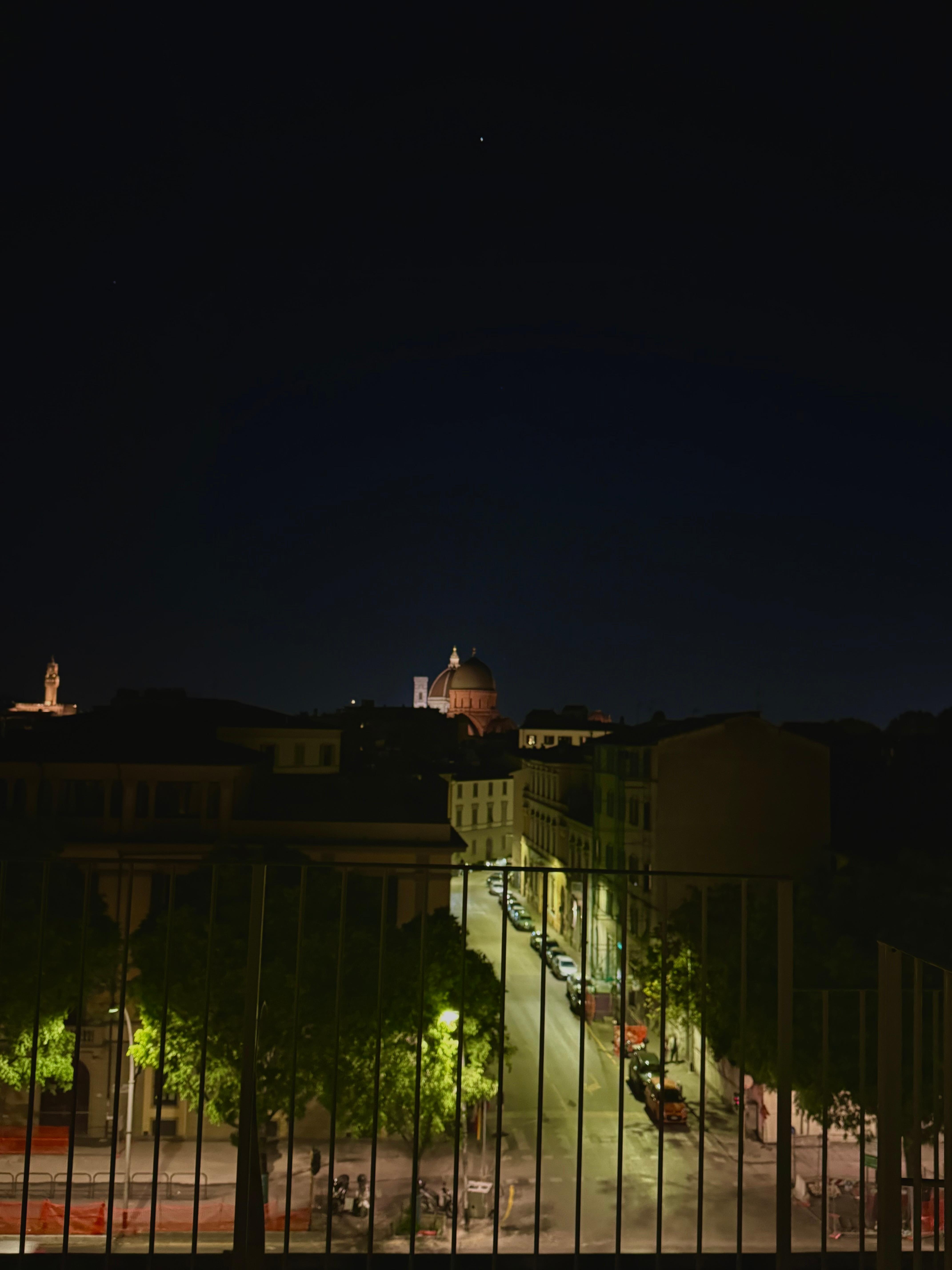 View at night from the rooftop.