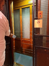 We LOVED the old small elevator!