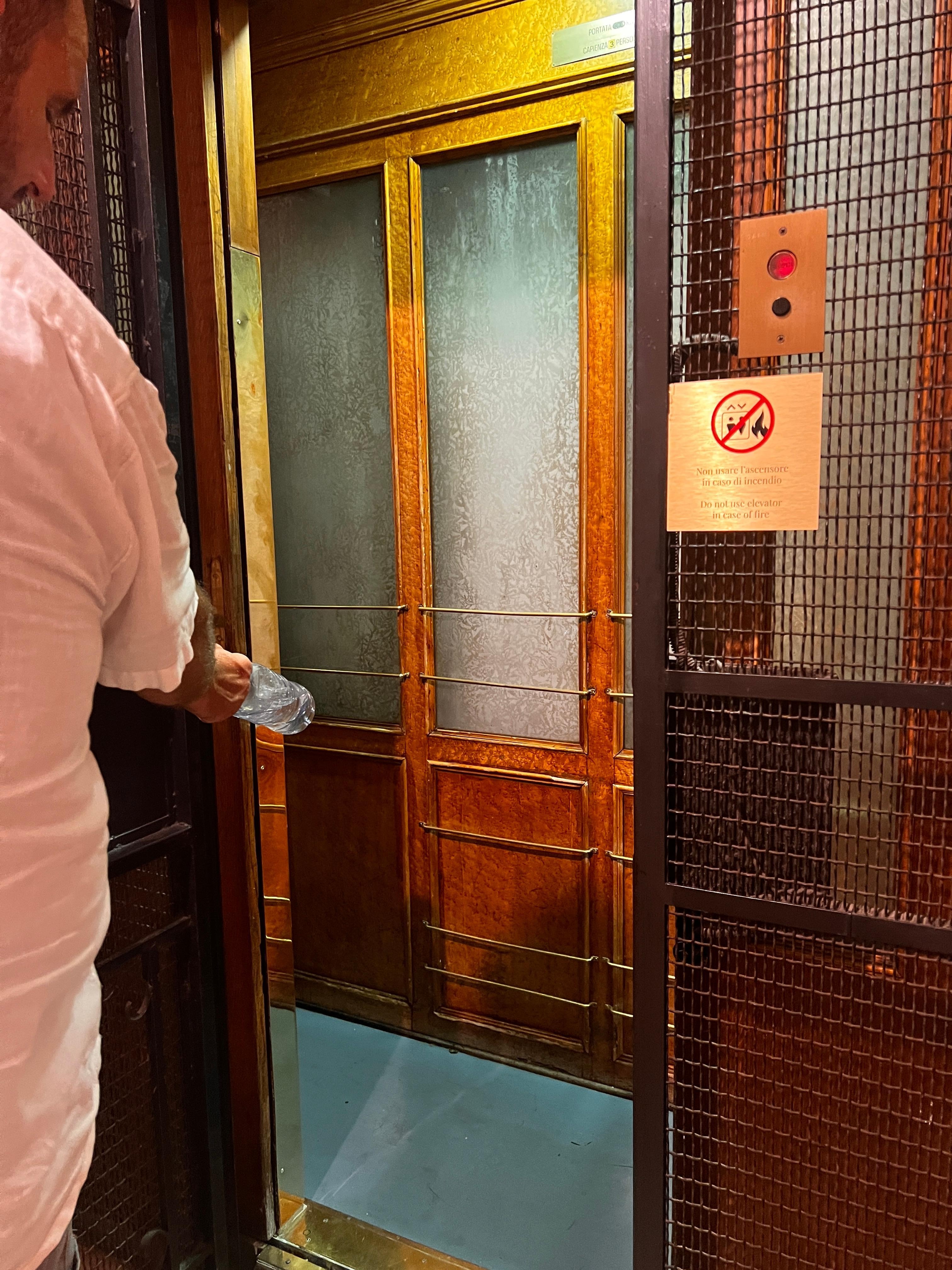 We LOVED the old small elevator!