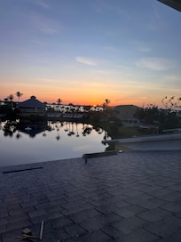 Sunrise from upstairs in condo.