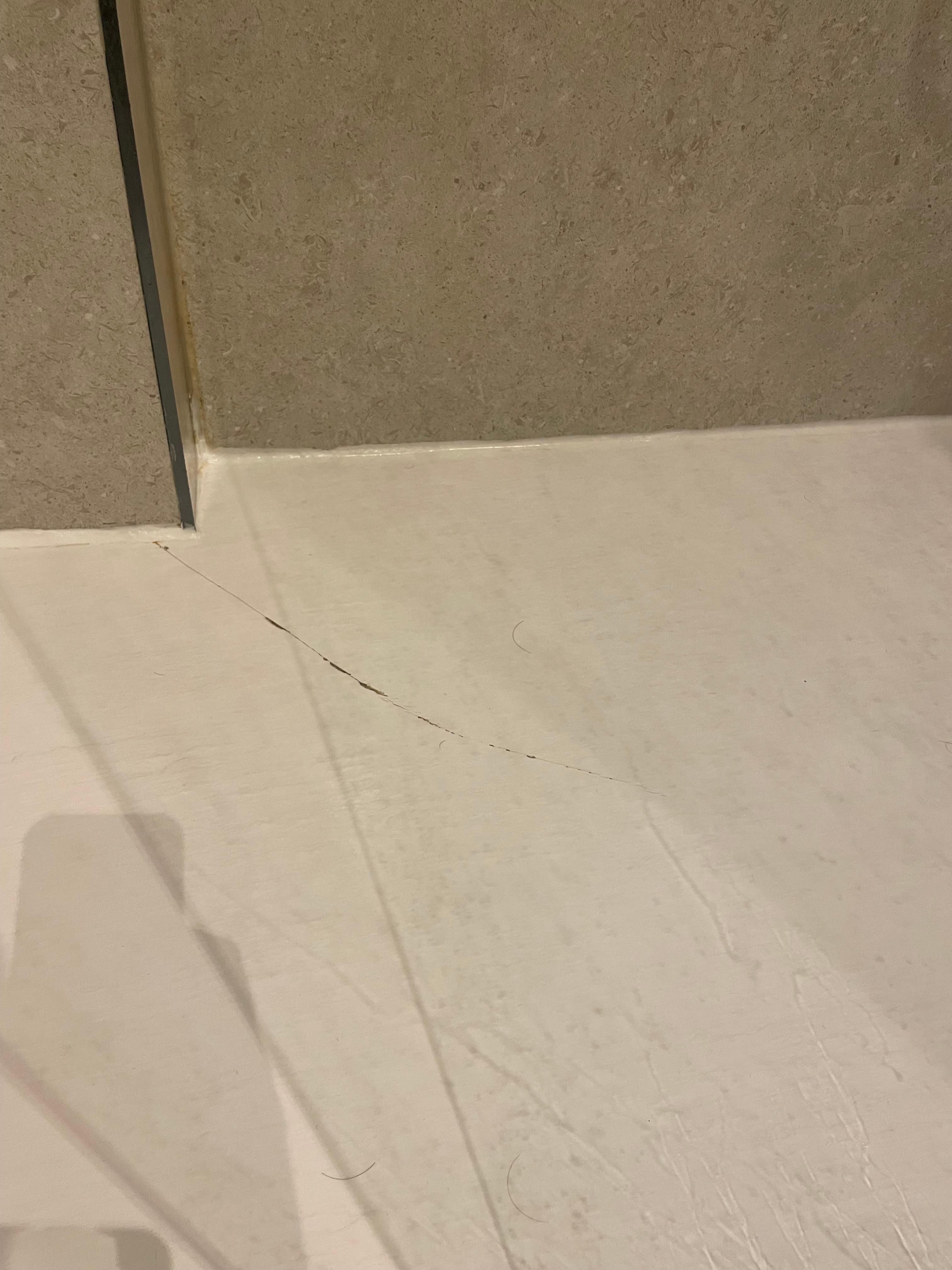 Cracked shower tray