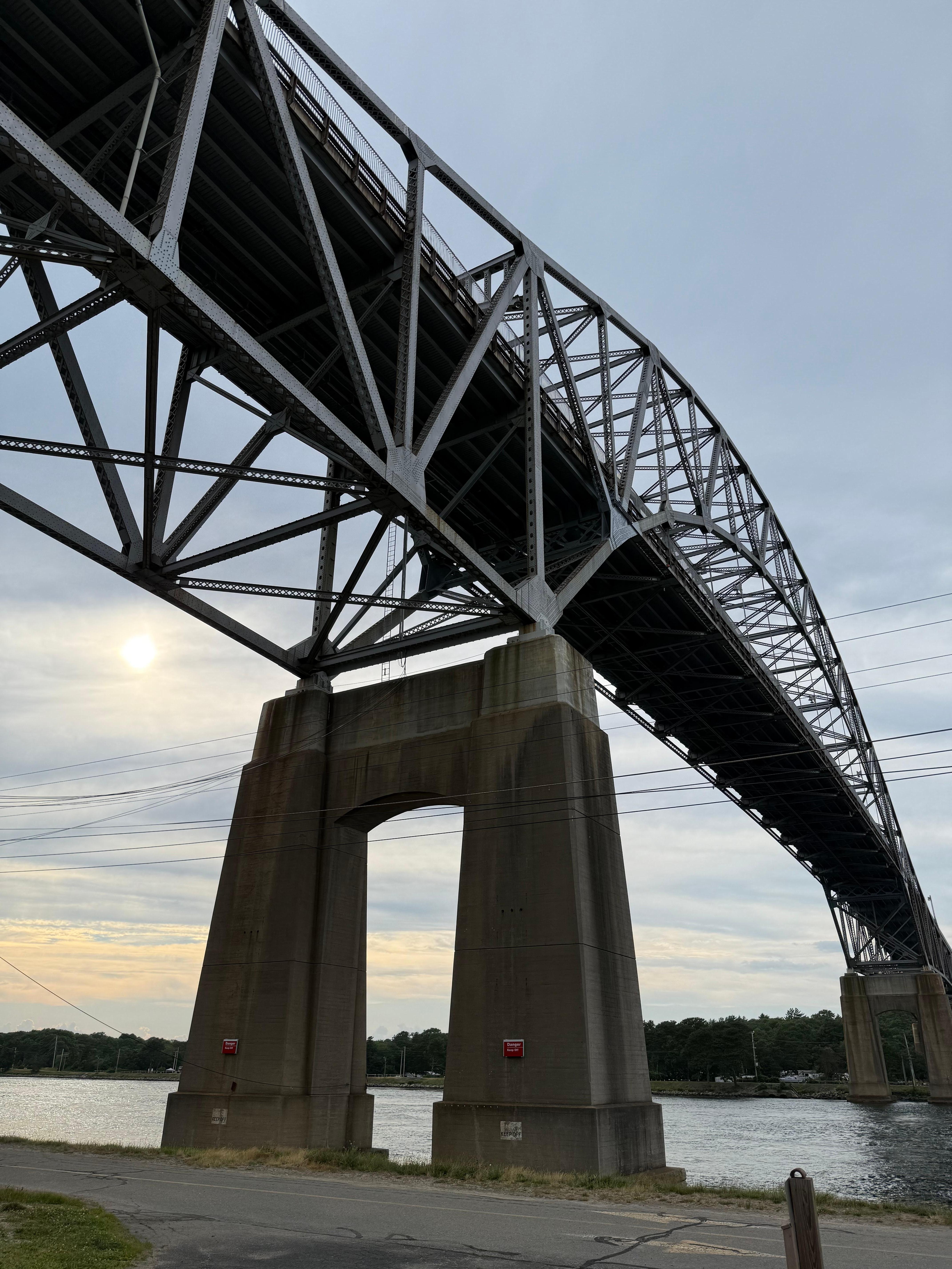 Bourne bridge from below 