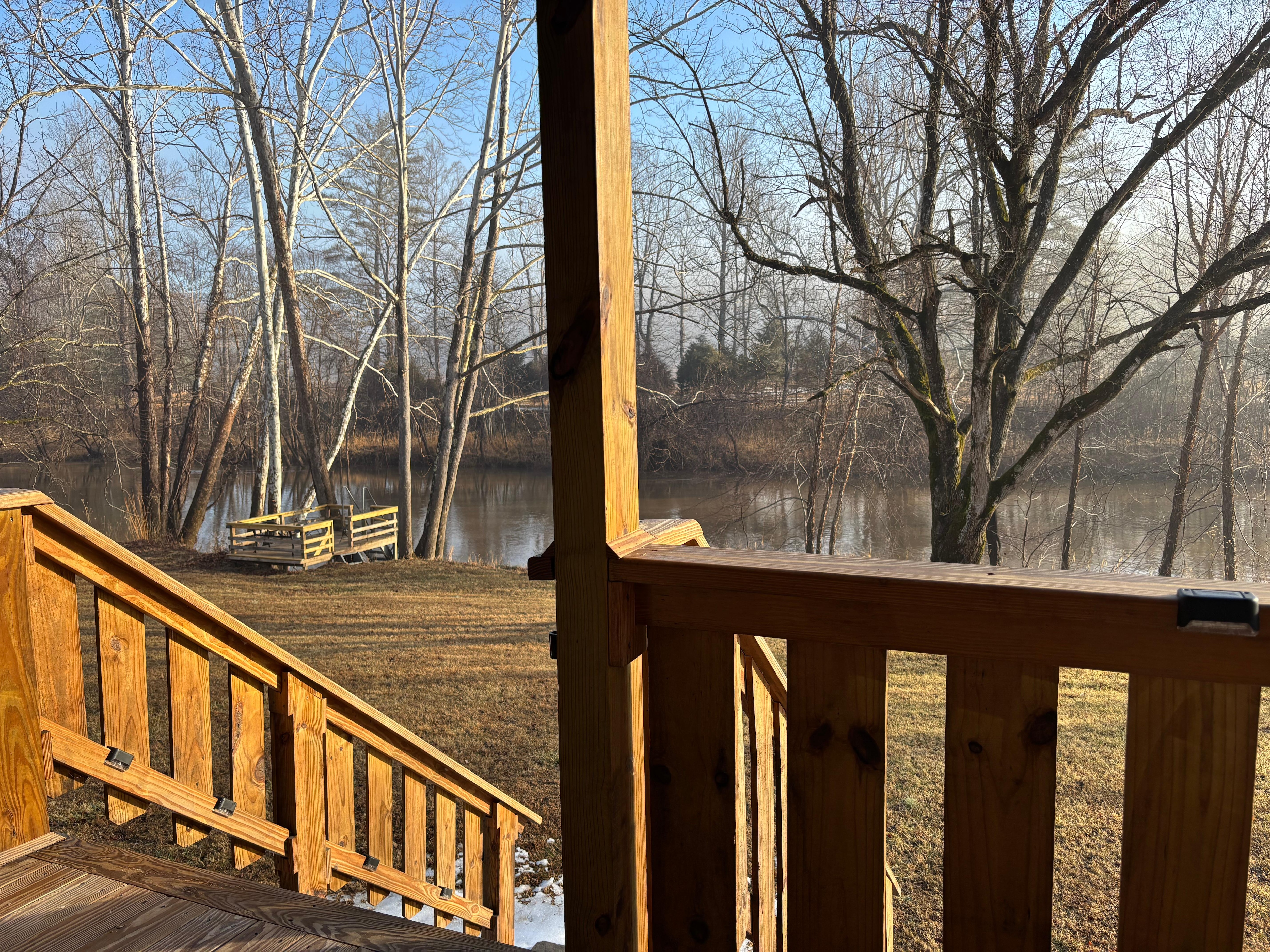 View off the porch in the morning 